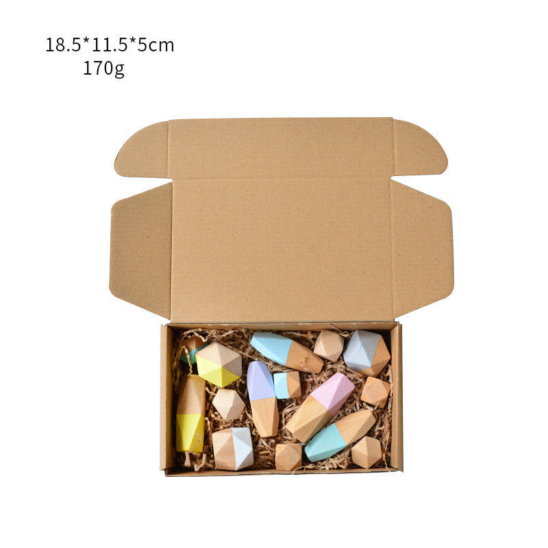 Children's colorful jagged stone toys