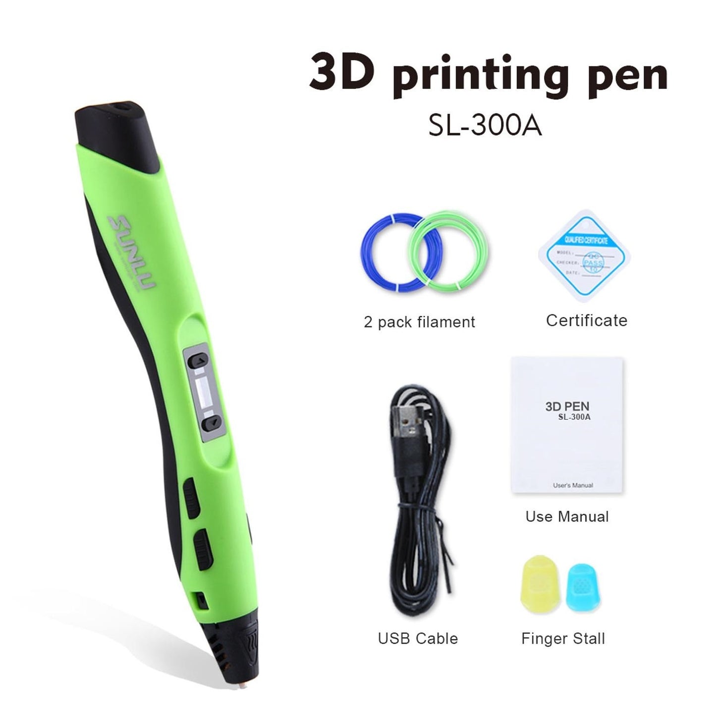 SUNLU 3D Pen SL 300A 3D Printing Pen Support Drawing Set