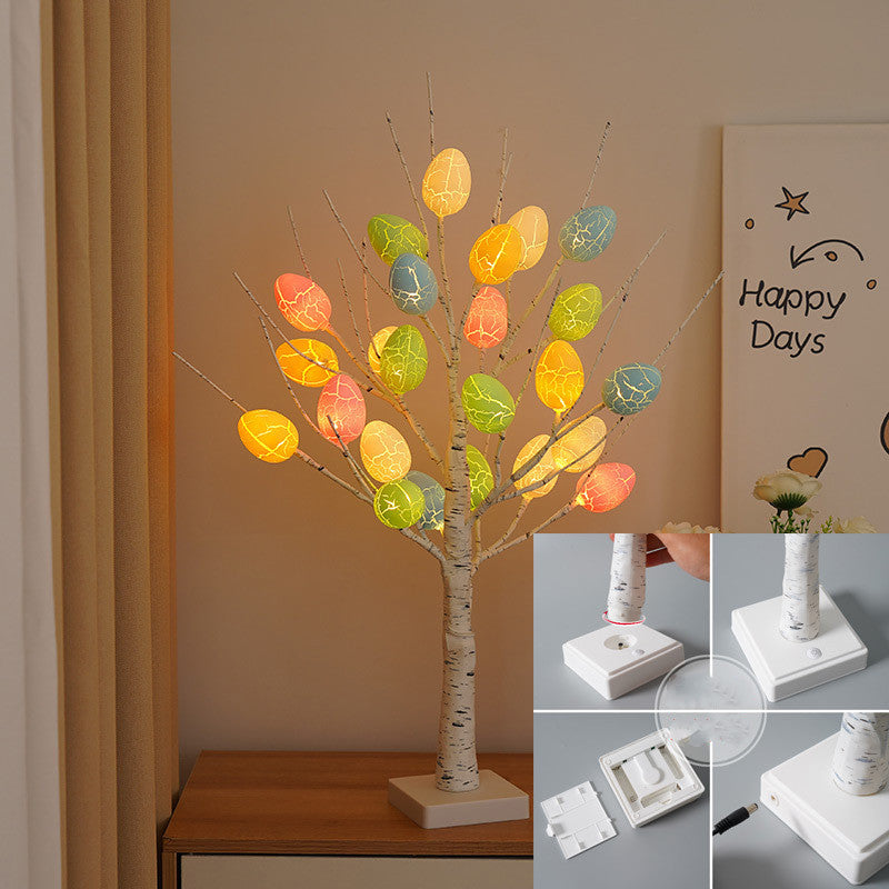 Easter Decoration 60cm Birch Tree Home Easter Egg LED Light