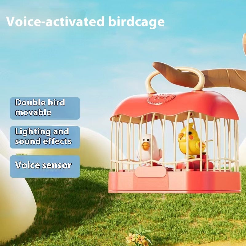 Talking Birdcage Aquarium Children's Light Music Educational Toys
