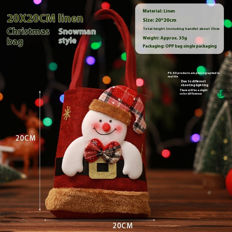 Christmas Candy Gift Tote Bag For Kids Funny Creative Santa Claus