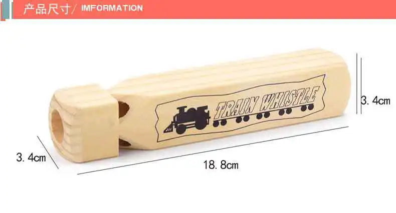 Kids Wooden Train Whistle Music Baby Teaching Wood Toy
