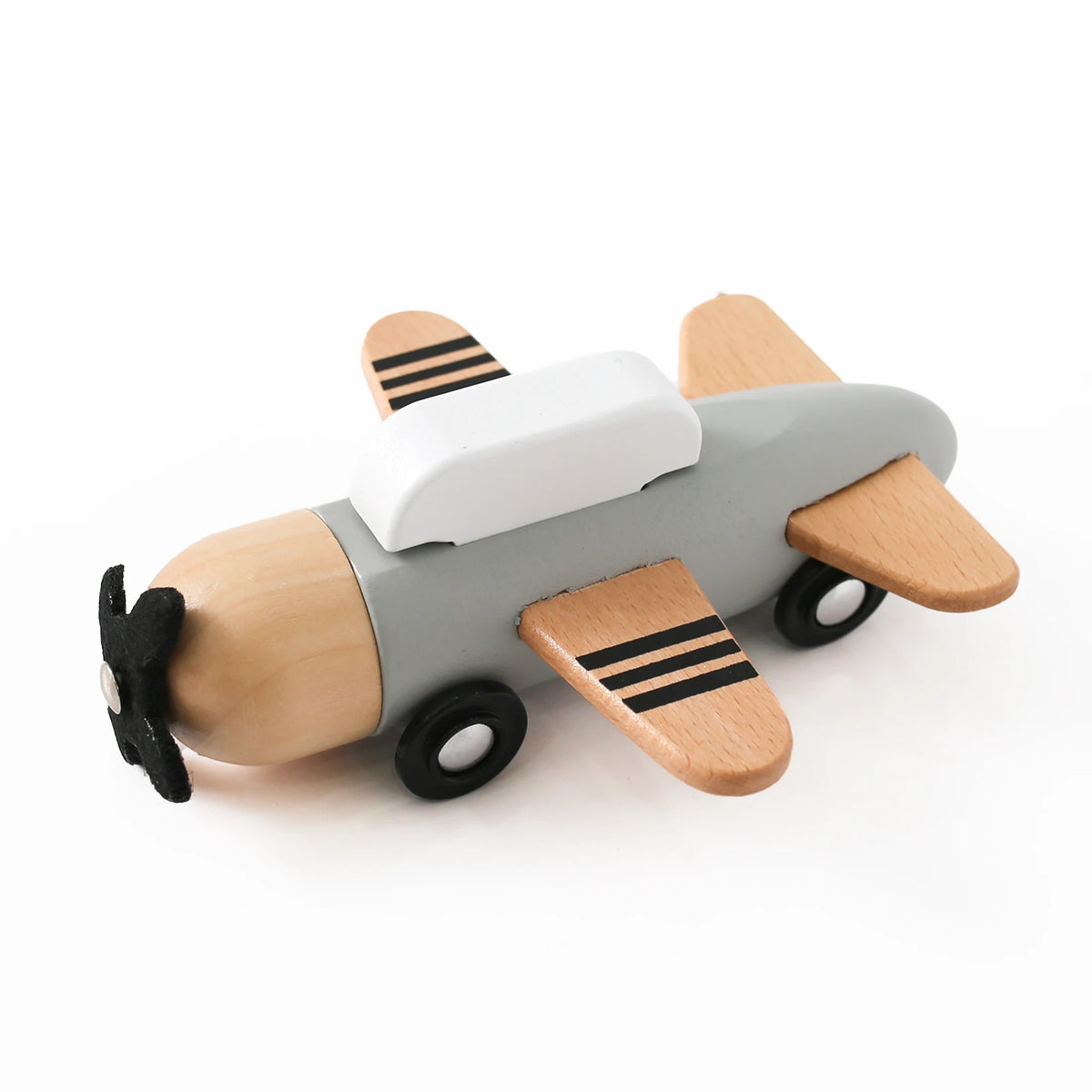 Montessori Baby Wooden Plane Toys Glass Beads Plane Children Toy