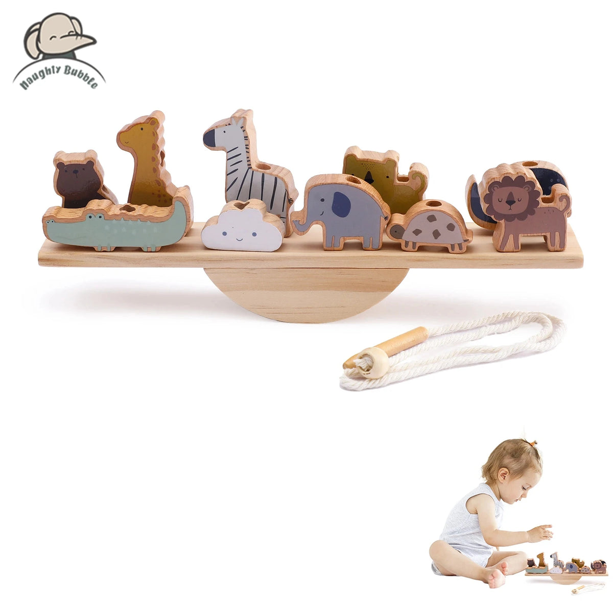 Montessori Sensory Toys Stacking Toys For Baby Forest Houses Replica