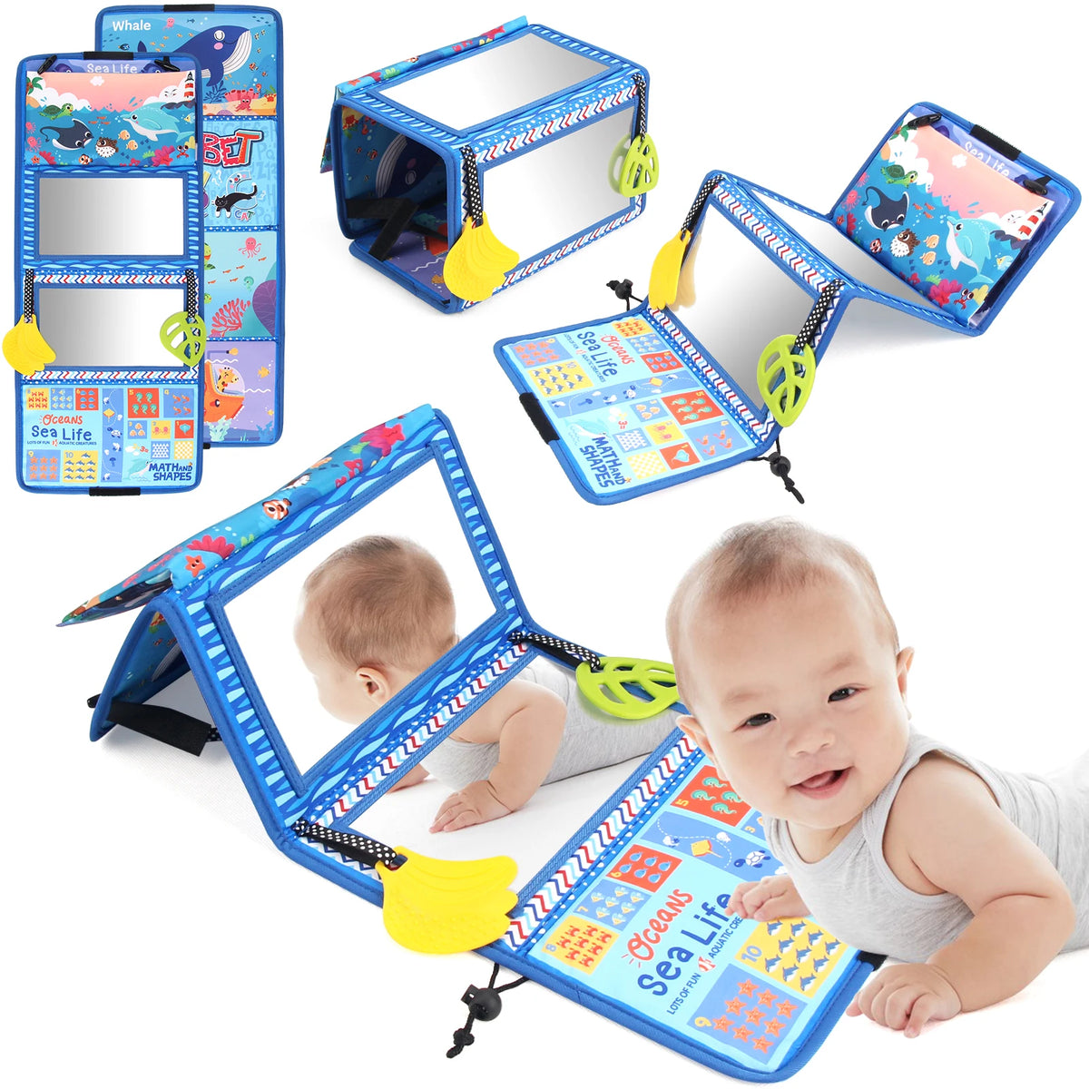 Black and White Baby Floor Mirror Tummy Time Sensory