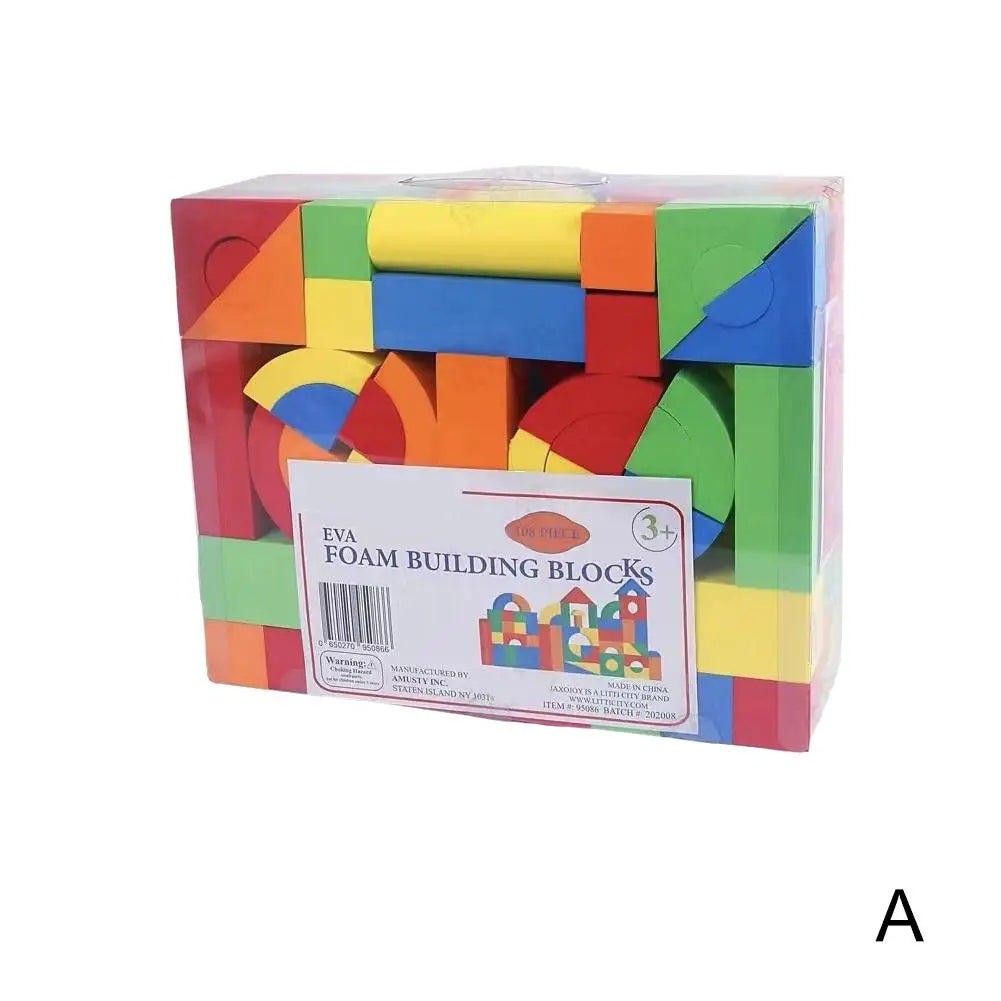 Wooden Building Blocks Set with Storage Bag Wooden Toys
