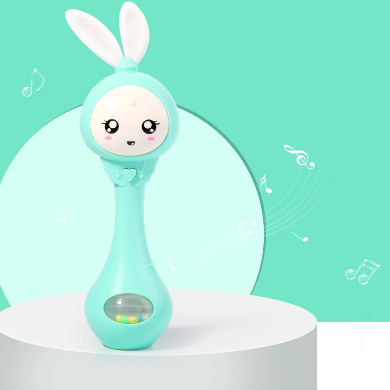Music and Shine Rattle Toys Rabbit Intelligent Baby Rattles Smart Bunny