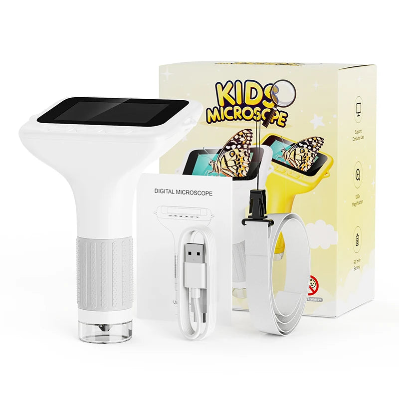 Microscope for Kids 3-Inch Eye-Protection LCD Screen Digital Microscope Scientific Educational Toys