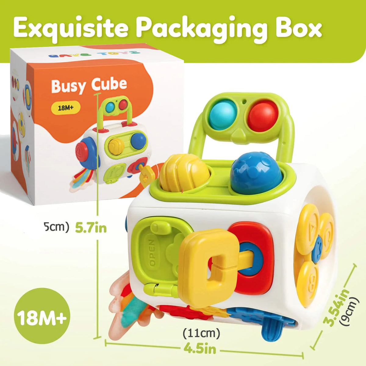 Cube Toys for Toddler Sensory Activities Busy Board Early Educational Learning
