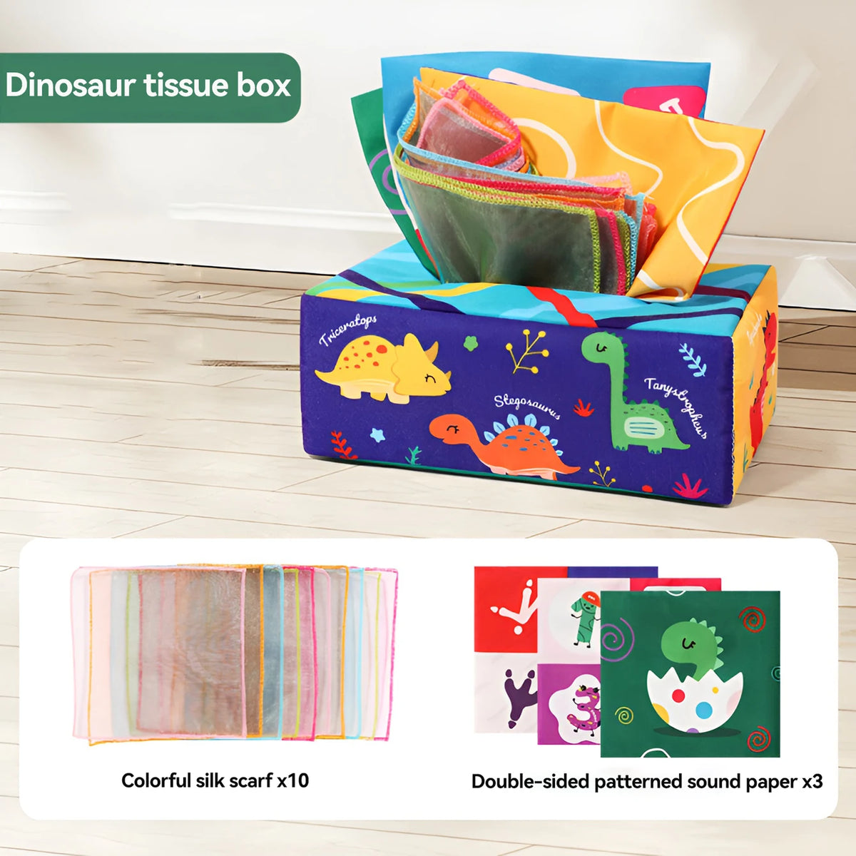 Newborn baby Toy - Simulated Tissue Box with Realistic Tissue Pull-Out