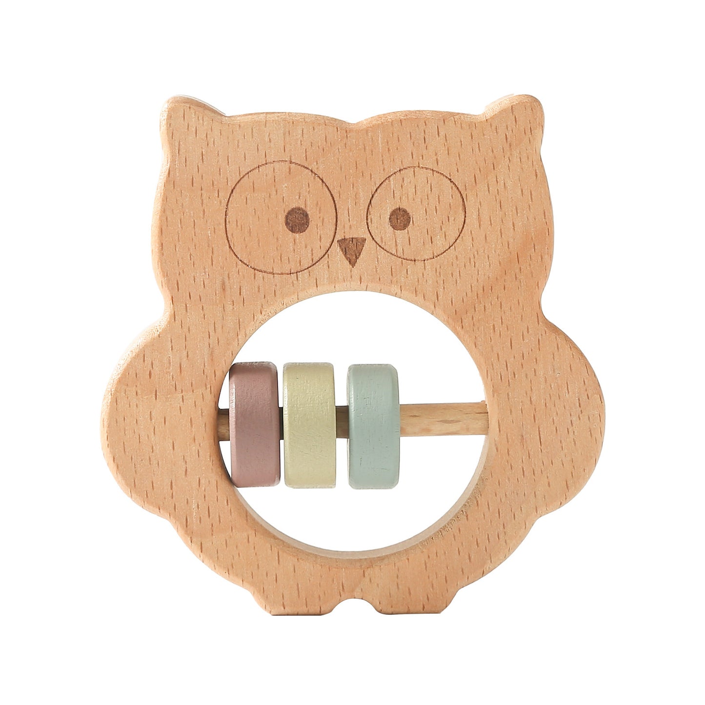 Baby Hand-held Rattle DIY Soothing Wooden Toys