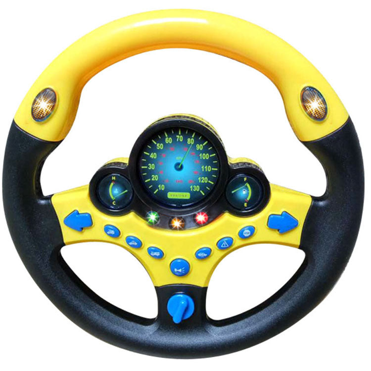 Sound and light toy simulation steering wheel