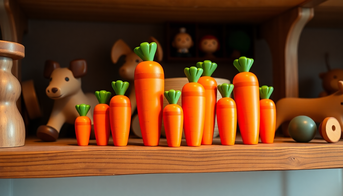Unlock Your Child's Potential with the Pull Carrot Set Wooden Toy from ChildrenToysStore.com
