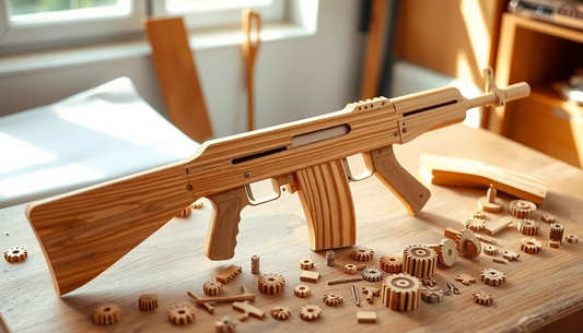 Discover the Thrilling Robotime Rokr Automatic Rifle AK-47 3D Wooden Assembly Gun at ChildrenToyStore.com