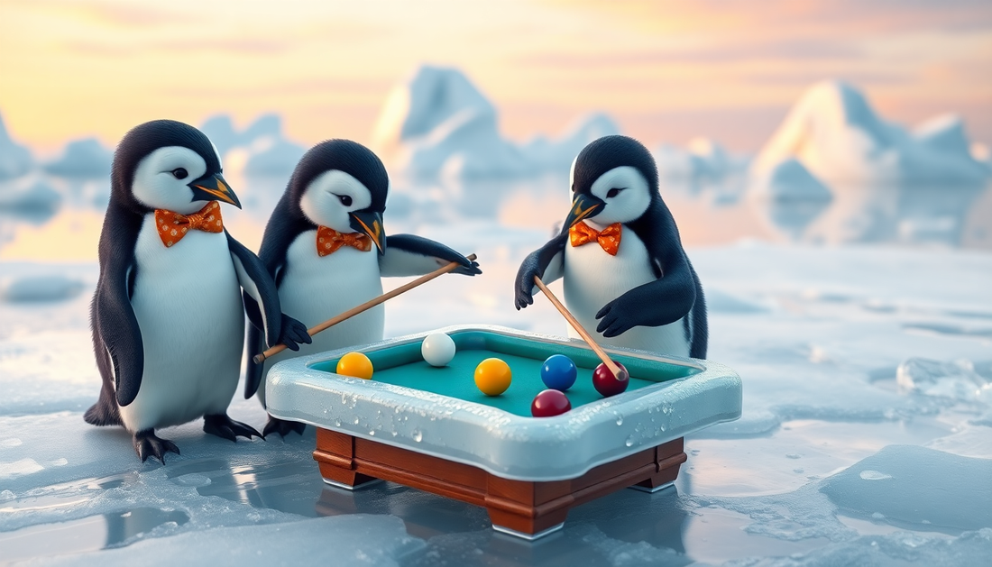 Penguin Icebreaking Mini Billiards For Young Children at ChildrenToysStore.com