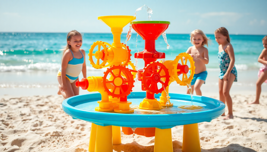 Discover the Waterwheel Funnel Beach Table Set - The Ultimate Summer Fun for Kids at ChildrenToysStore.com