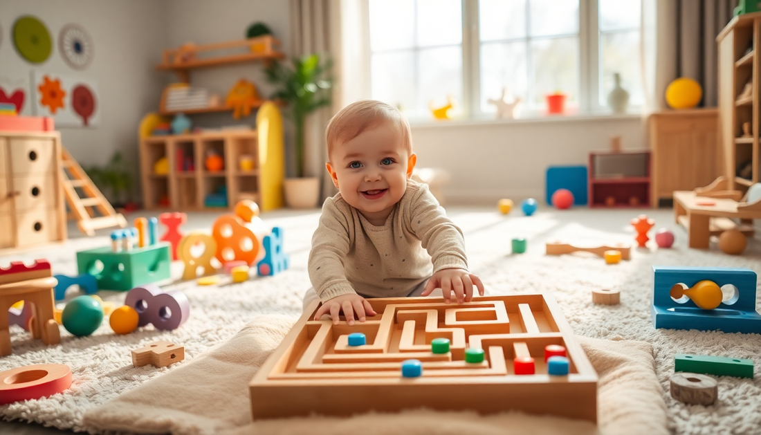 Unlock Your Baby's Potential with Montessori Wooden Puzzle Mazes from ChildrenToyStore.com