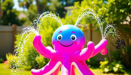 Unleash the Aquatic Fun with the Inflatable Water Spray Octopus Toy at ChildrenToyStore.com