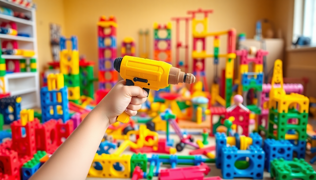 Unlock Your Child's Potential with the 132/308Pcs Kids Electric Drill Toys DIY Educational Puzzle