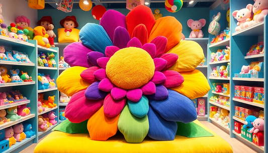 Discover the Enchanting Beauty of the Flower Plush Pillow Toy at ChildrenToyStore.com