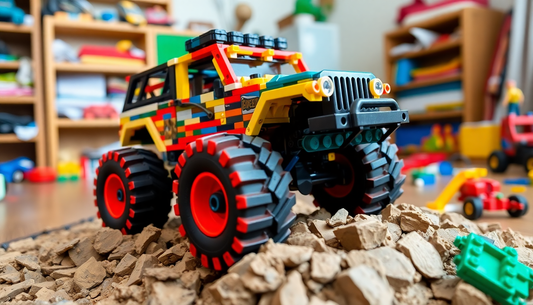 Discover the Thrill of Jeep Bigfoot All Terrain Truck Small Particle Building Blocks Puzzle Toys at ChildrenToysStore.com