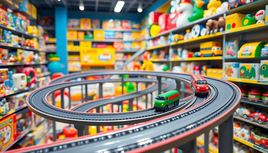 Unleash the Thrill of Racing with the Racing Rail Car Toy Train Track from ChildrenToysStore.com