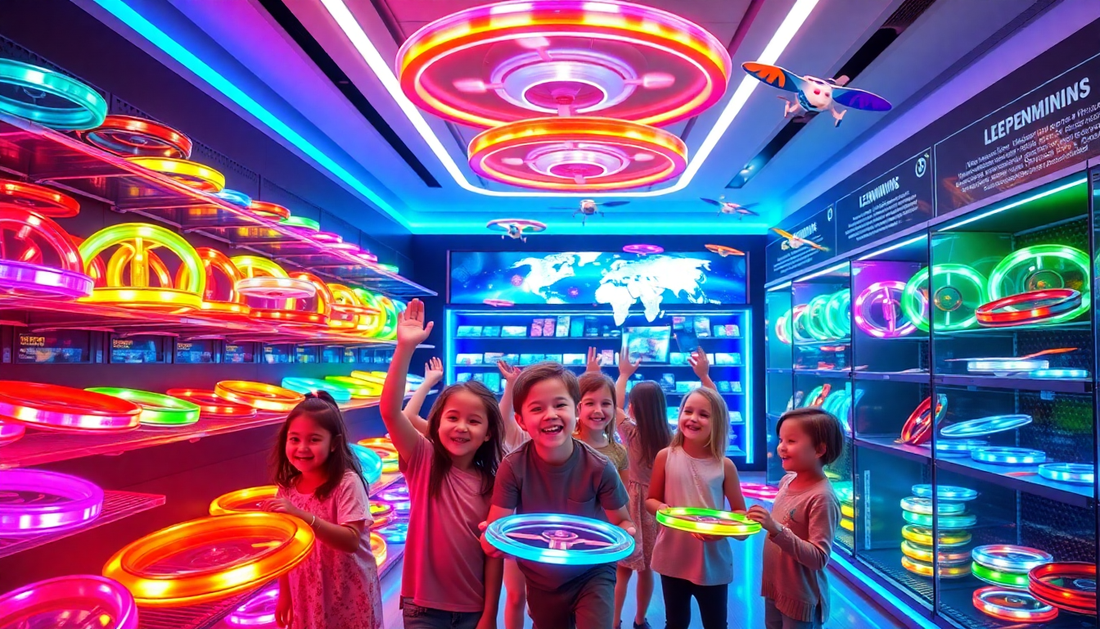 Unleash the Fun with the LED Flying UFO Flat Throw Disc Ball from Children Toys Store