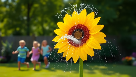 Bring the Sunshine Indoors with the Children's Inflatable Sprinkler Sunflower Water Spray Toy
