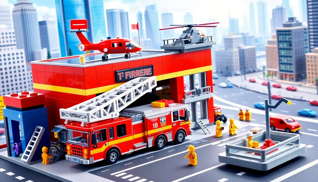 Unlock Your Child's Imagination with the City Fire Station Model Building Blocks Set from ChildrenToysStore.com