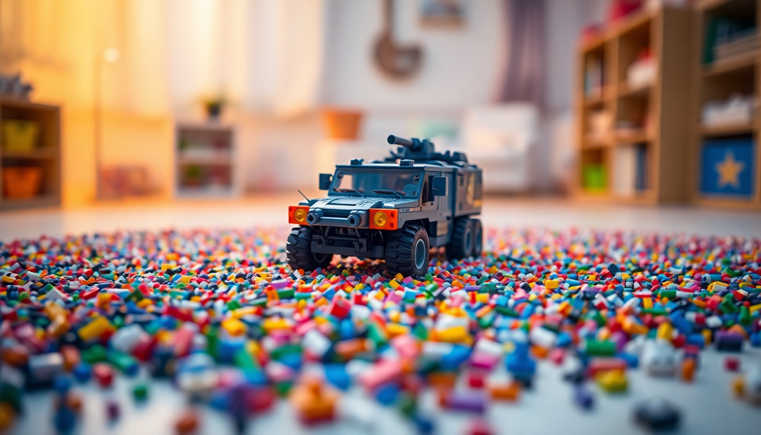 Unleash Your Child's Imagination with Building Blocks Small Particles Combat Command Vehicle at ChildrenToysStore.com