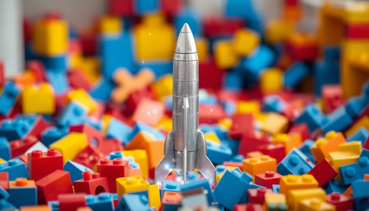 Blast Off with Aerospace Building Blocks: The Perfect Rocket Ship Model for Kids at ChildrenToyStore.com