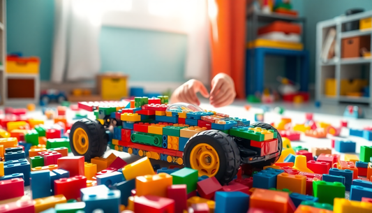 Discover the Joy of Puzzle Assembling Remote Control Car DIY Building Blocks at ChildrenToysStore.com