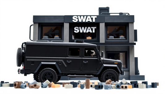 Unleash Your Child's Imagination with the SWAT Police Station Truck Model Building Blocks