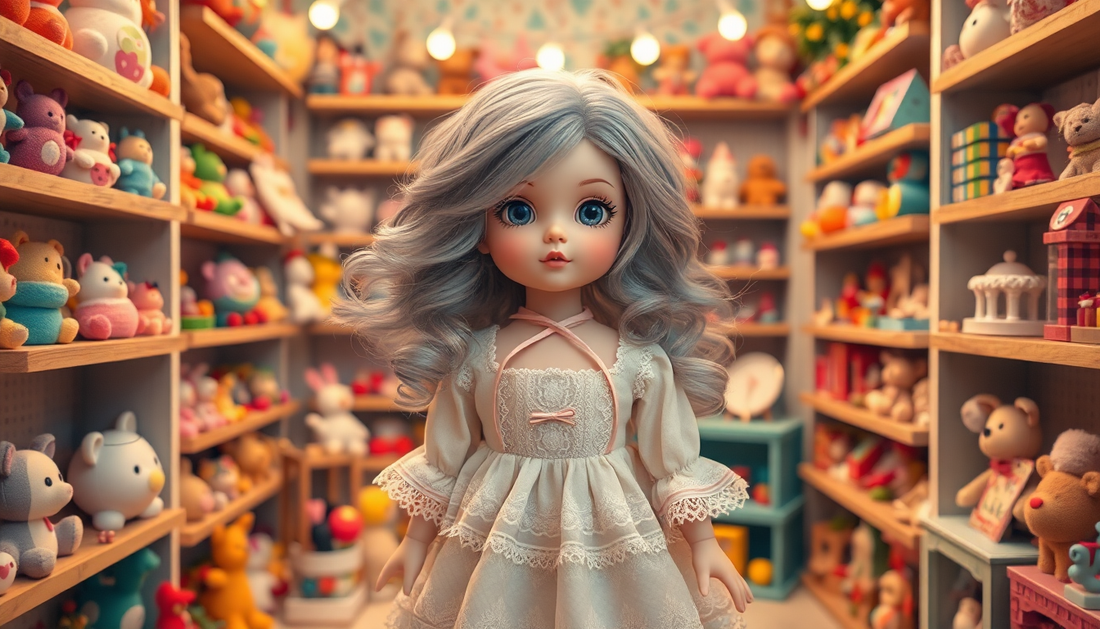 Discover the Joy of Doll Play: Explore the Gray Hair Doll Toys at Children Toys Store