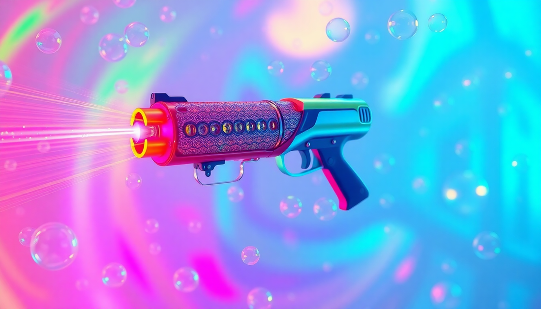Bubble Gun Rocket 69 Holes Soap Bubbles Machine Gun Shape Automatic Blower With Light Toys For Kids Pomperos at ChildrenToysStore.com