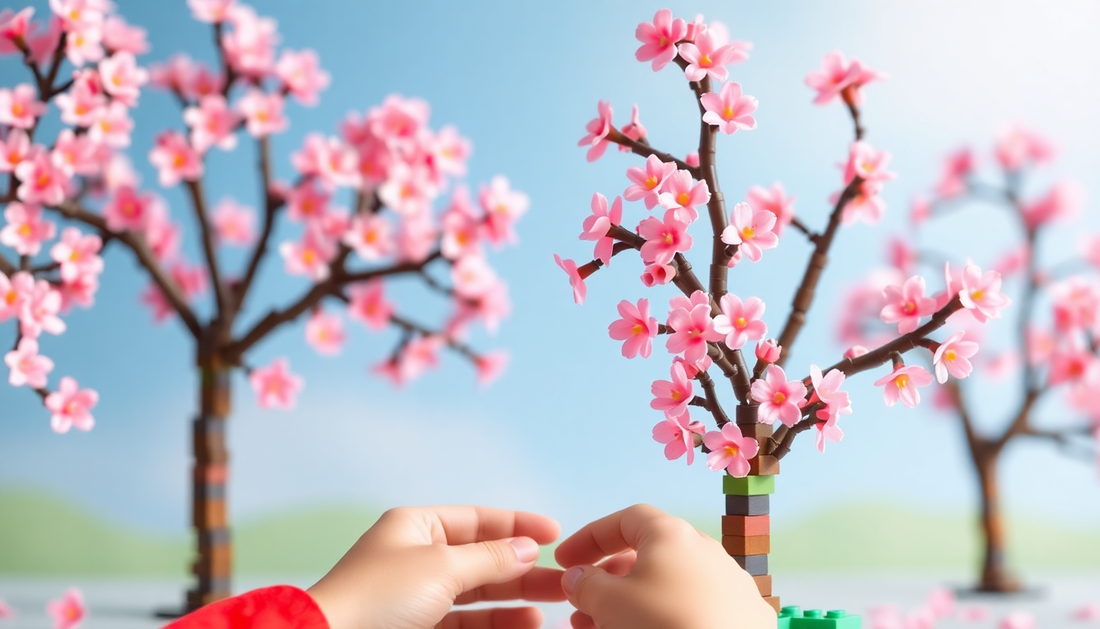 Unlock Your Child's Creativity with the Cherry Blossom Model Building Blocks from Children Toys Store