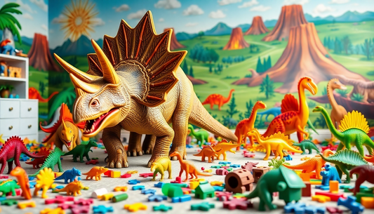 Discover the Roar-some Dinosaur Series Double Crown Dragon Triceratops Puzzle at ChildrenToyStore.com