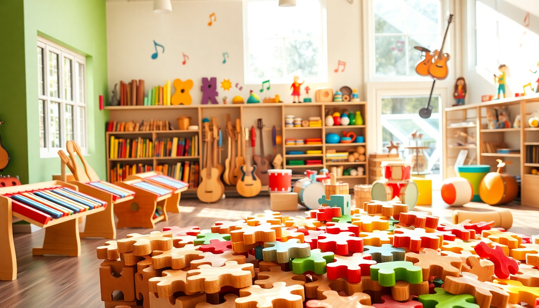 Unlock Your Child's Potential with Wooden Puzzle Music Instrument Toys from Children Toys Store