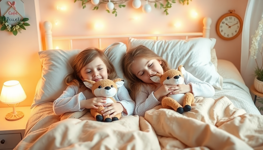 Girls Snuggle Up with Sika Deer Toys at ChildrenToyStore.com
