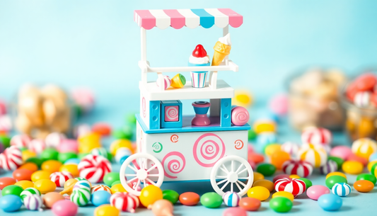 Discover the Joy of Children's Role Play Toys: Mini Candy Cart and Detachable Ice Cream at ChildrenToysStore.com