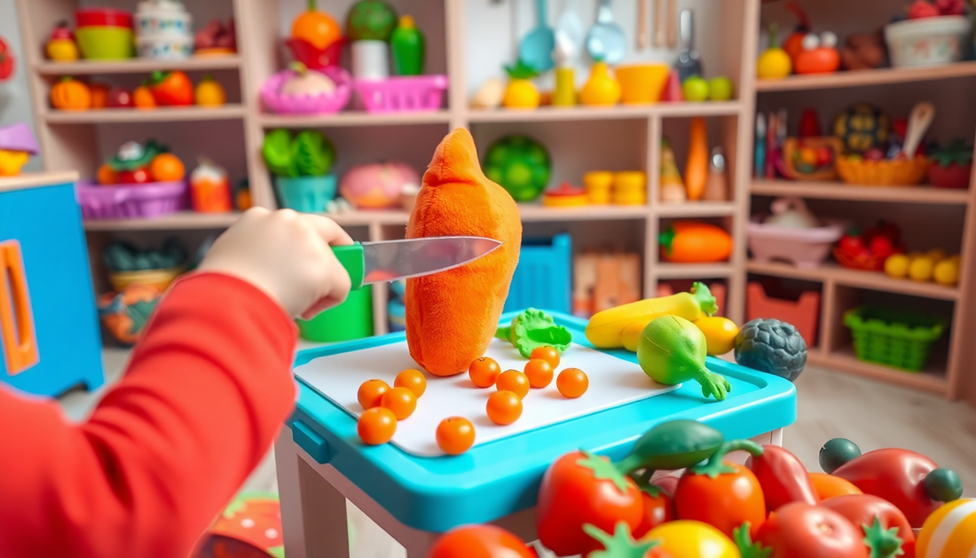 Discover the Joy of Pretend Play with Our Cutting Fruits and Vegetables Toy Set