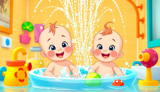 Splash into Fun: Discover the Cartoon Sprinkler Boy Baby Girl Baby Bathroom Playing Water Toys at ChildrenToysStore.com