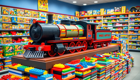 Unleash Your Child's Creativity with the Building Blocks Steam Train Bricks Set from Children Toys Store