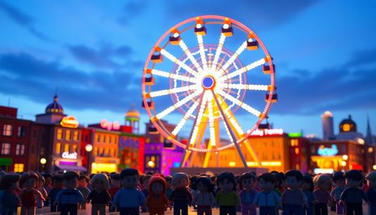 Discover the Wonders of the City Friends MOC Rotating Ferris Wheel Building Blocks at ChildrenToysStore.com