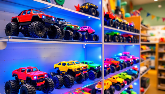 Discover the Thrill of Off-Road Adventure with the Car With Led Lights Off-Road Trucks at ChildrenToysStore.com