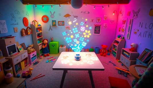 Unleash Your Child's Creativity with the Mini Led Projector Art Drawing Table Light from ChildrenToyStore.com