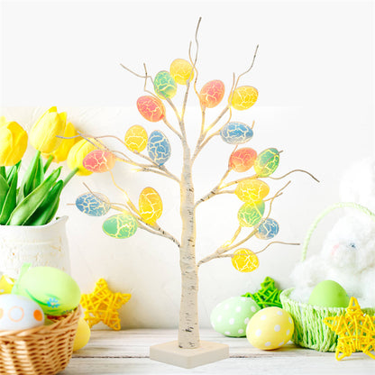 Easter Decoration 60cm Birch Tree Home Easter Egg LED Light