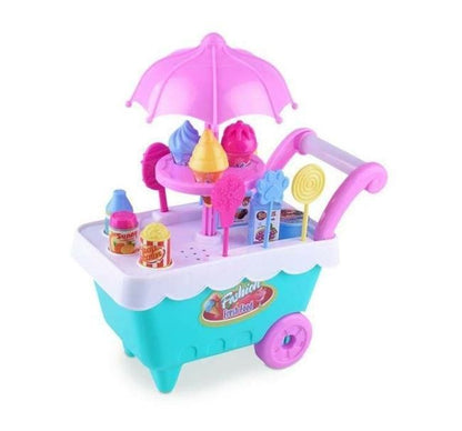 Children Role Play Toys Mini Candy Cart Detachable Ice Cream