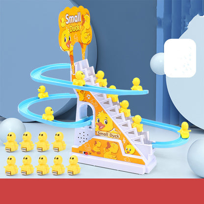 Little Duck Climbing Stairs Toy  Little Penguin Automatic Ladder Light