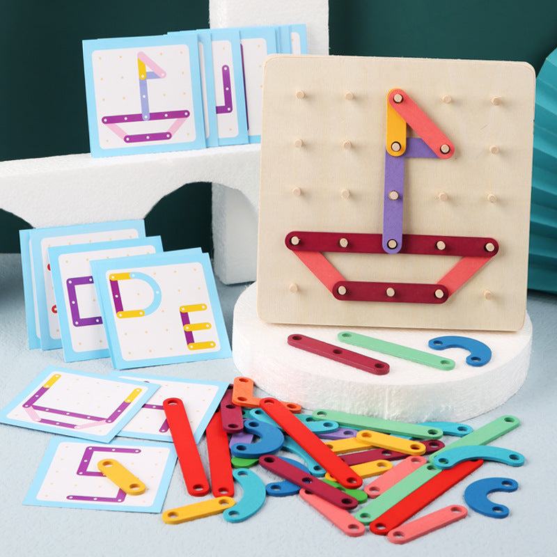 Children's Variety Ice Cream Stick Pegboard Puzzle